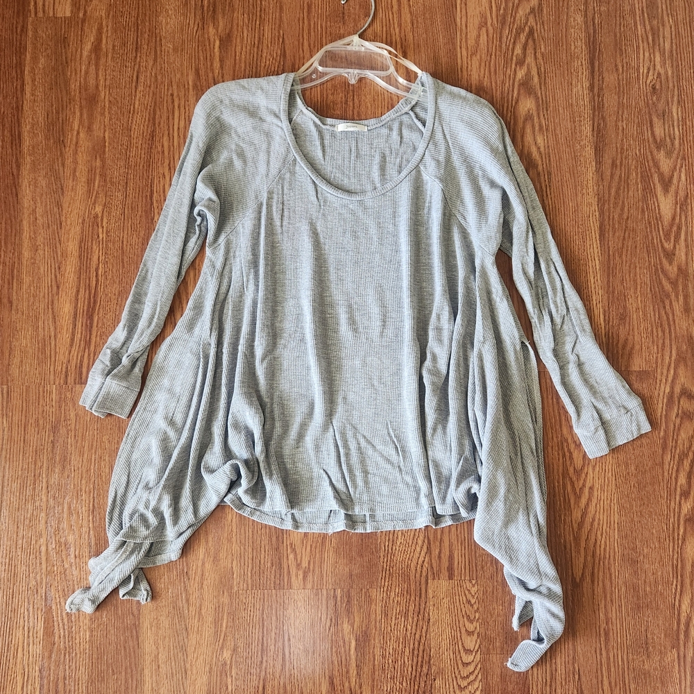 JODIFL Gray Waffle Top